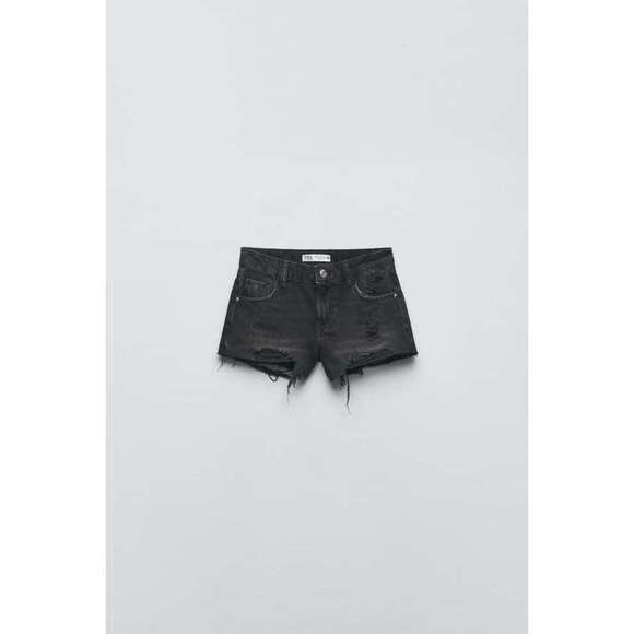 Z1975 LOW RISE RIPPED DENIM SHORTS - Picture 1 of 4